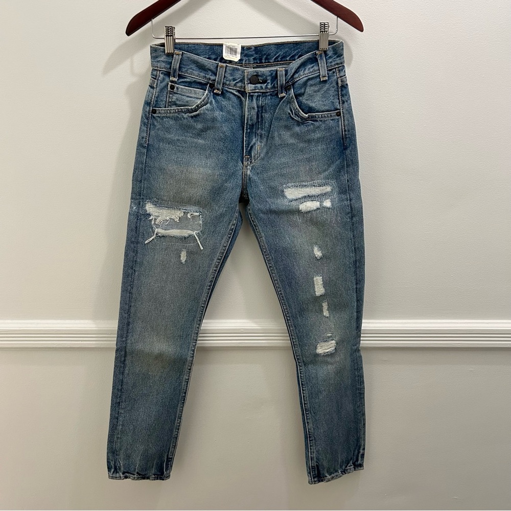 NWT Levi’s 505c Cropped Jeans 25 orange tabbed - Picture 13 of 13